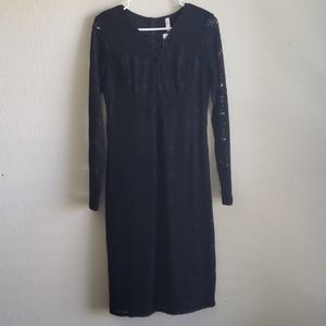 Xhilaration Black Lace Long Sleeve Dress🖤❤